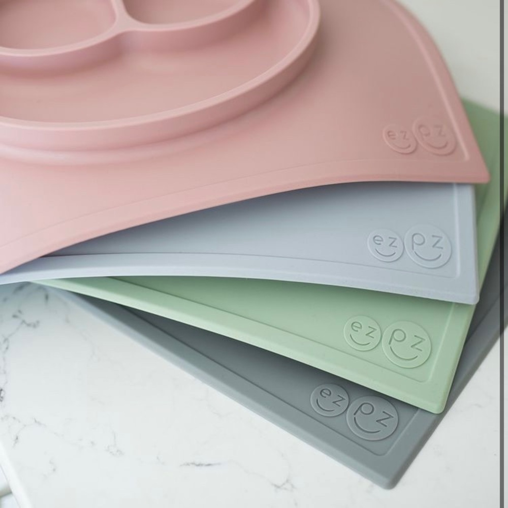 EZPZ | Set of 2 ezpz Happy Mats | Blush & Pewter